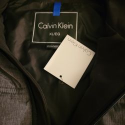 Calvin Klein Mens Jacket Grey/Black Xl (New)