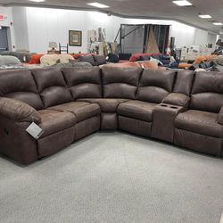Reclining Sectional In Stock For Immediate Delivery 