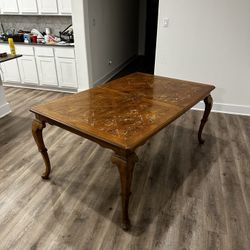 64” Wood Dining Table W/ 5 Dining Chairs