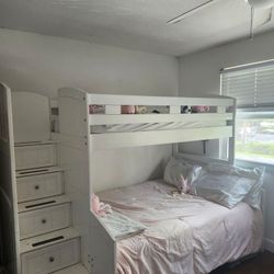 Full / Twin Bunk Bed Storage Stairs