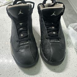 Jordan Dub Zero Black Fossil Stone Tan Leather Icey  Size 4.5