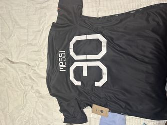 Authentic Black Messi PSG Soccer Jersey 2021 Season Xl 