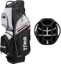 ES232 $60 TIVOR 2026 Golf Cart Bag - 14-Way Full-Length Dividers, 9 Pockets, Easy-Access Handle & Ergonomic Straps | Perfect for Cart & Walking, Inclu