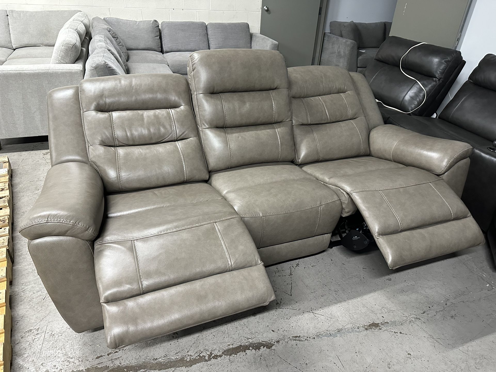 Wren Leather Couch Reclining Sofa Couch