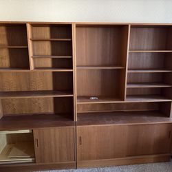 Vintage Danish Teak Hardwood Bookshelf