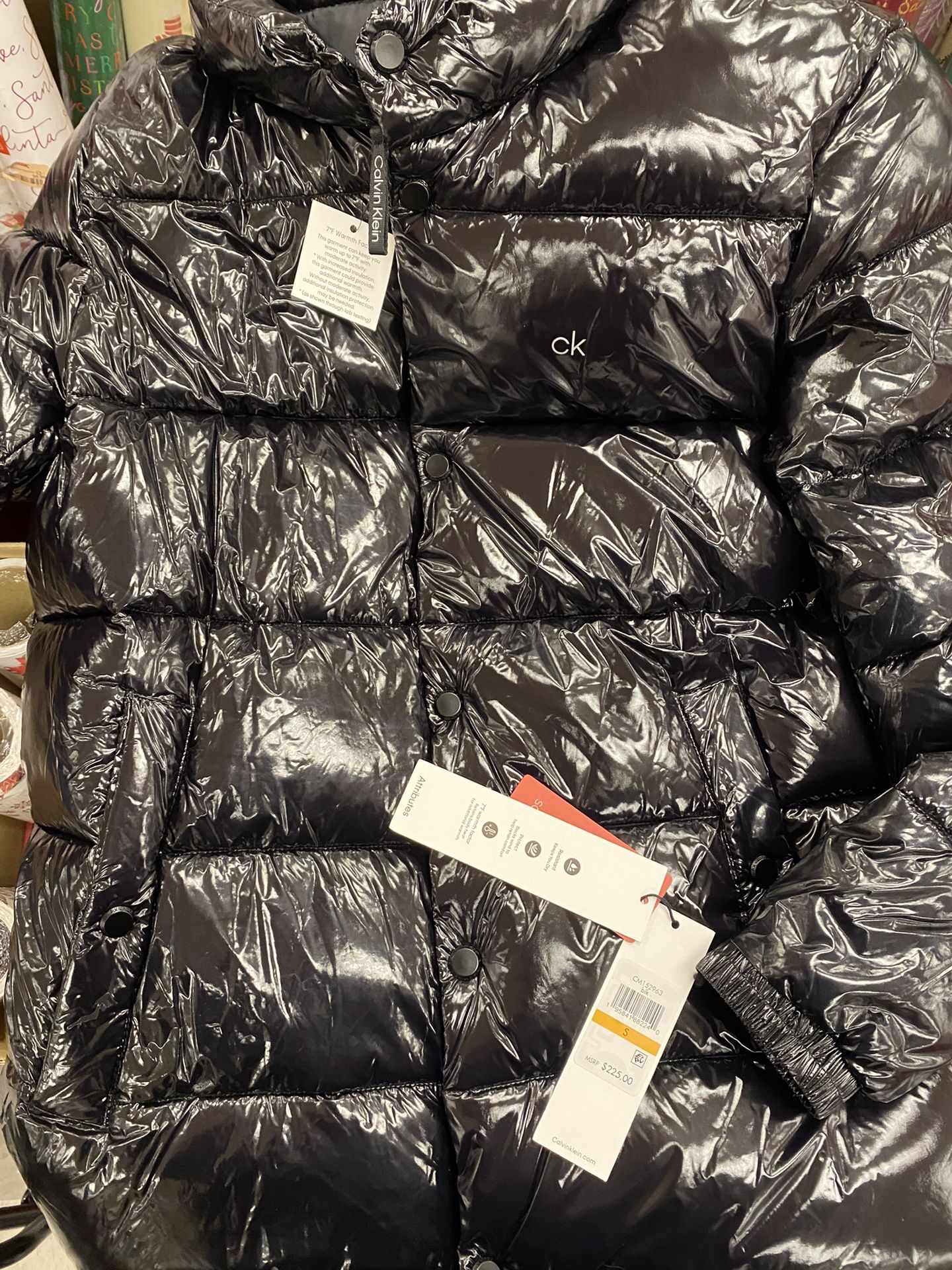 S Calvin Klein puffer black jacket