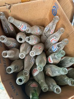 Vintage Pepsi, RC Cola, Bubble Up, & Crush Glass Bottles