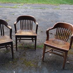 Set Gunlocke Vintage 1947 Office Chairs 