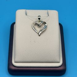 CZ Heart Pendant 