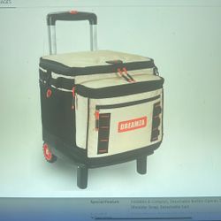 NEW Soft Cooler. w/Wheels, 60-Can Wheeled Cooler w/Handle, Leak Proof Rolling Cooler Insulated Bag w/All-Terrain Cart, Collapsible Rolling Ice Chest