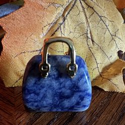 New Blue Dot Jade 28mm Bag Pendant 