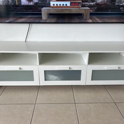 Modern White TV Stand / Media Console