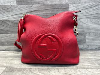 Gucci Soho Flame Red Soft Leather Hobo Handbag (A1D019275)