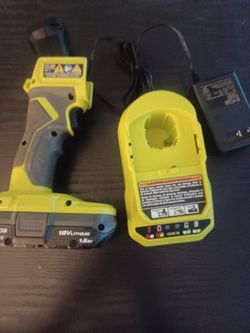 Ryobi 18V Flashlight with 1.5 ah Battery & Charger 