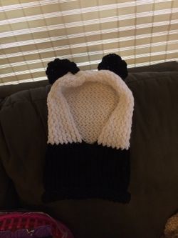 Panda hooded cowl