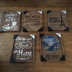 Wall Picture Decor All 5 for $40 or $10 each