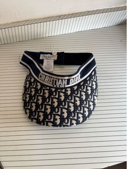 Christian Dior Oblique Trotter Monogram Visor Hat – Navy/Beige – Vintage
