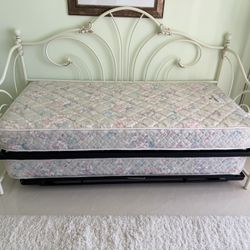 Elegant metal Bed. 2  Mattresses 