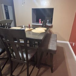 Dining Set- W 4 Chairs 1 Bench