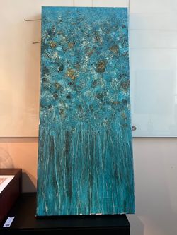 Small abstract blue flowers