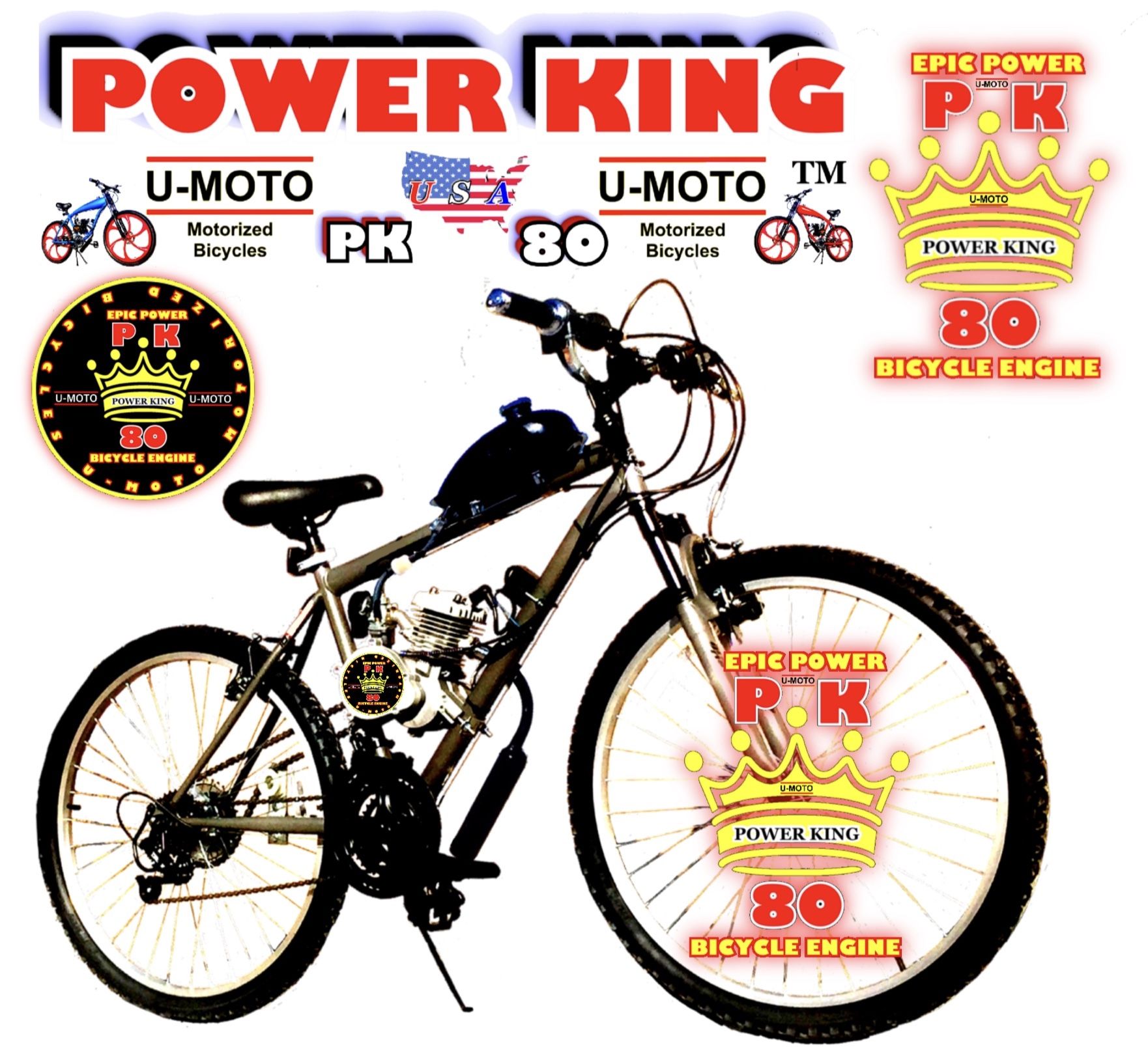 NEW FULLY MOTORIZED BIKES STARTING AT $399.99 100 mpg 30+ mph keep it under 20 mph Wear h
