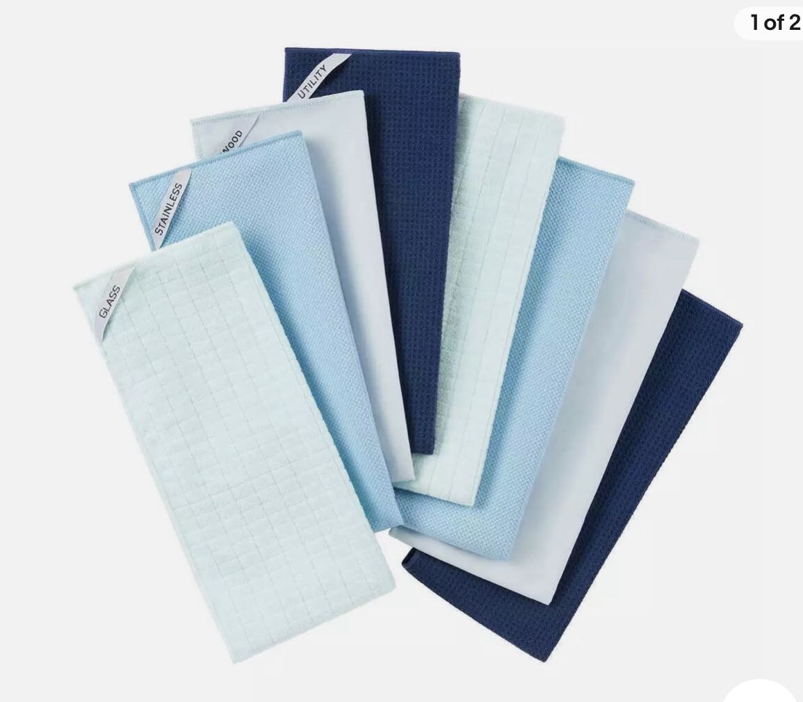 Costco Microfiber Kitchen Towel Cleaning Cloths 8PK Set. 18’x28”