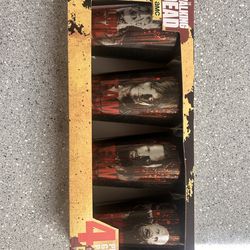 Walking Dead Pint Glasses - Set of 4 - NEW in Box!
