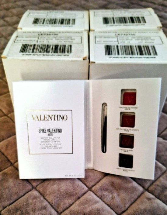 4 Boxes Of Spike Valentino Samples 