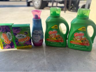 Gain detergent, dryer sheets & downy fabric softner