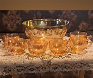 Vintage Eggnog Bowl & Cups