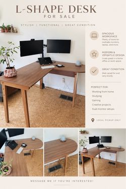 L- Shape Desk $100