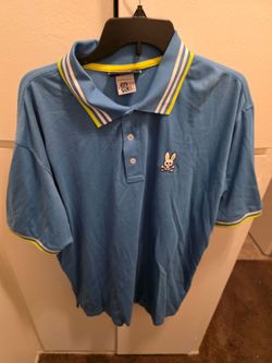 Psycho Bunny Men's Sky Blue Classic Pique Short Sleeve Polo Shirt