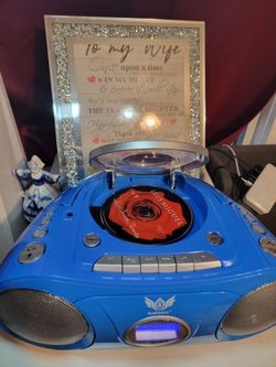 AudioAce Blue Portable CD Boombox