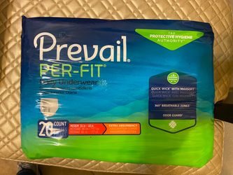 Prevail Disposable Underwear Medium 34 in - 46 in, PF-512, Extra, 20 Ct. I Have 6 Packs available.
