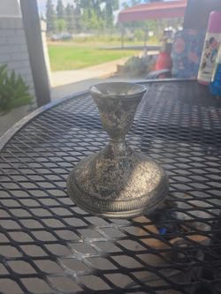 Vintage Silver Metal Candlestick Holder