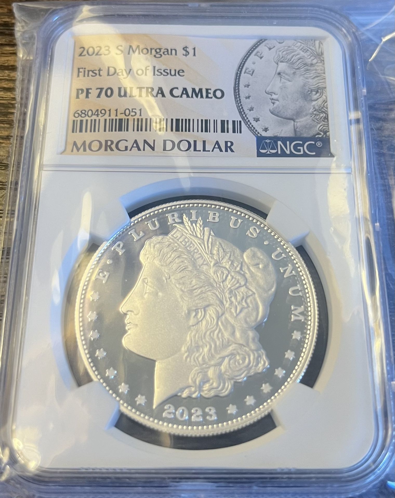2023 S Morgan Dollar PF70 UCAM FDOI Silver Coin