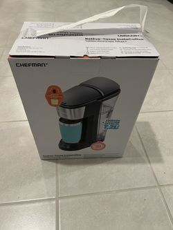 Chefman InstaCoffee Single Serve Coffee Maker - K-Cup Compatible, Black