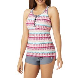 NWT Free Country Women's Multiple colors/Polyester blend Swim Top, Sz L 
