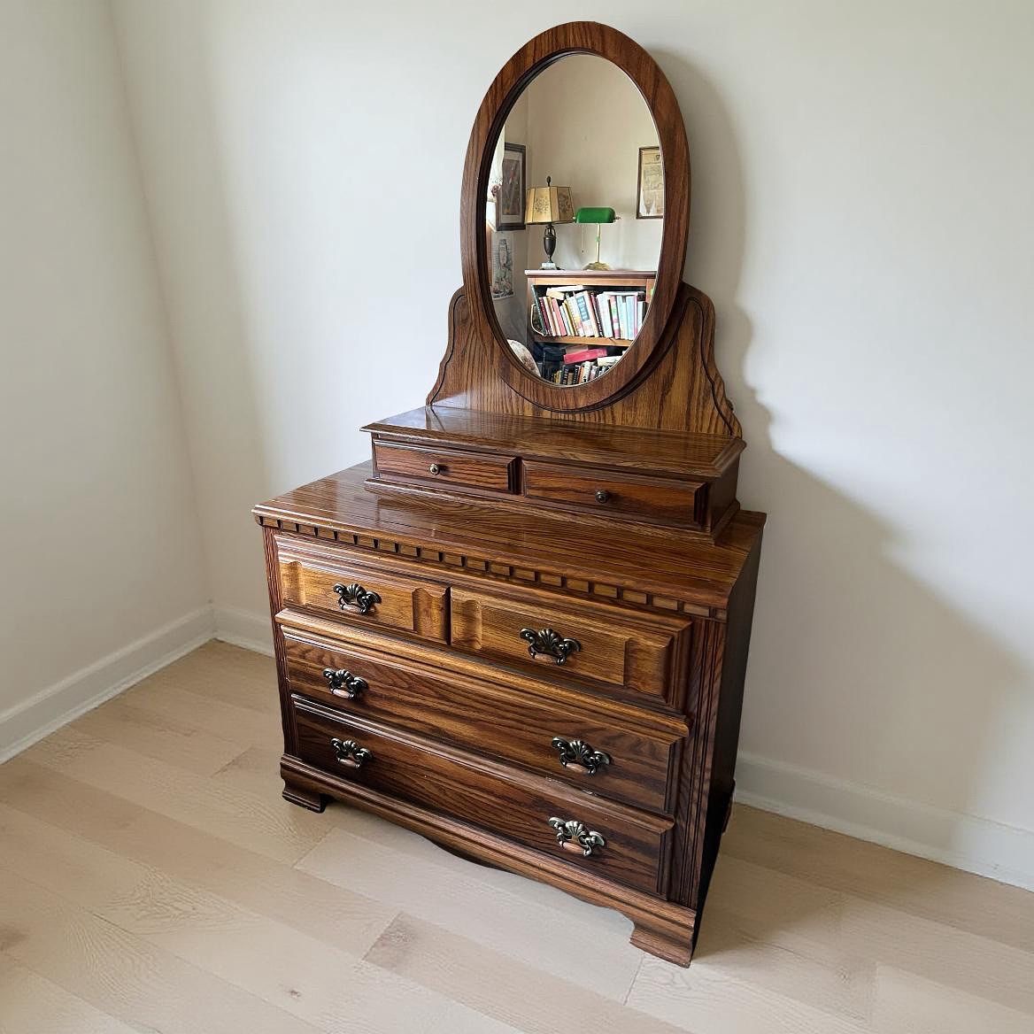 Free Delivery - Vintage Dresser & Mirror