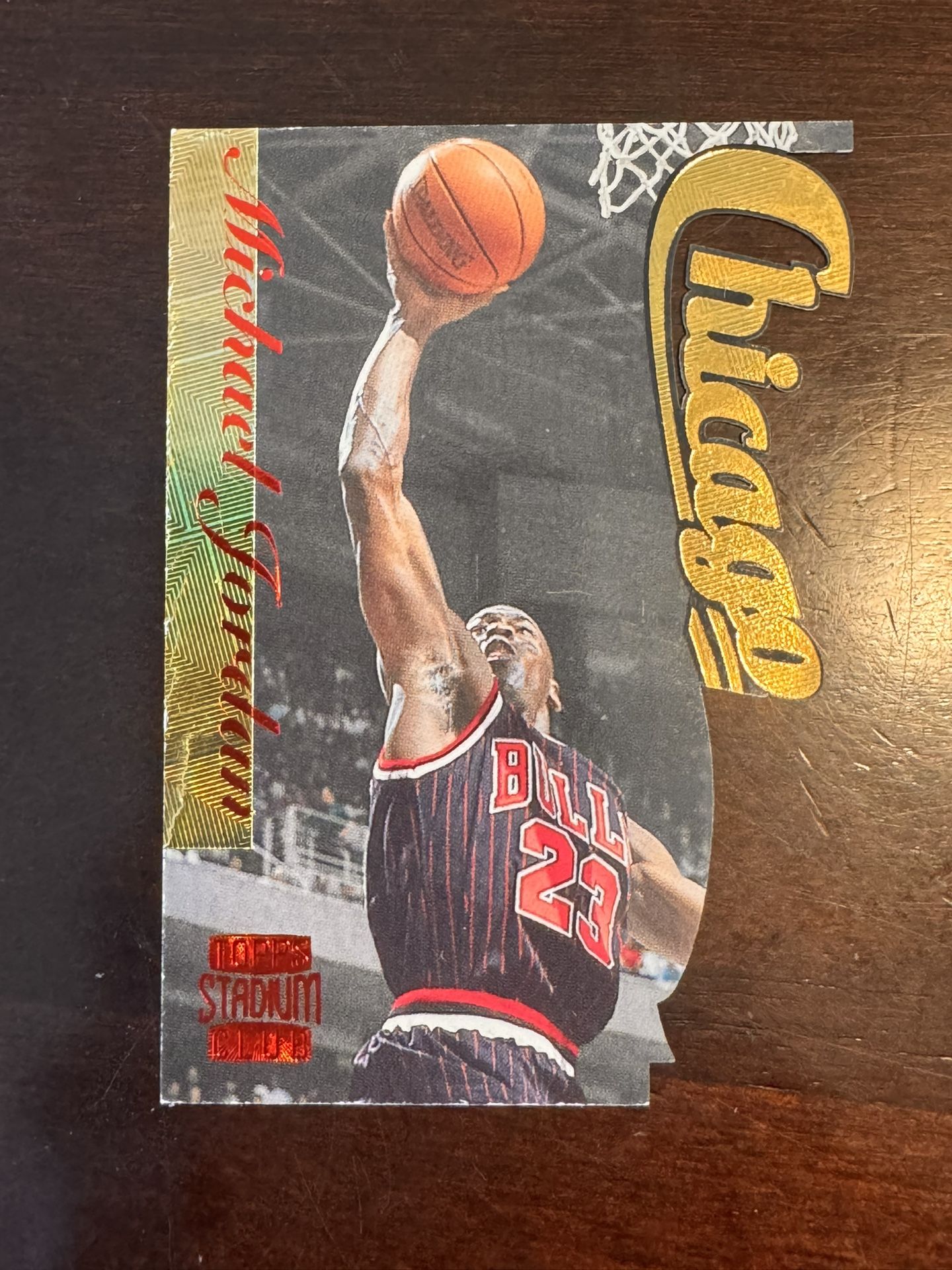1996 Michael Jordan Topps Stadium Club Fusion Die Cut #F1 Chicago Bulls