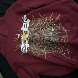 Spider Hoodie Maroon