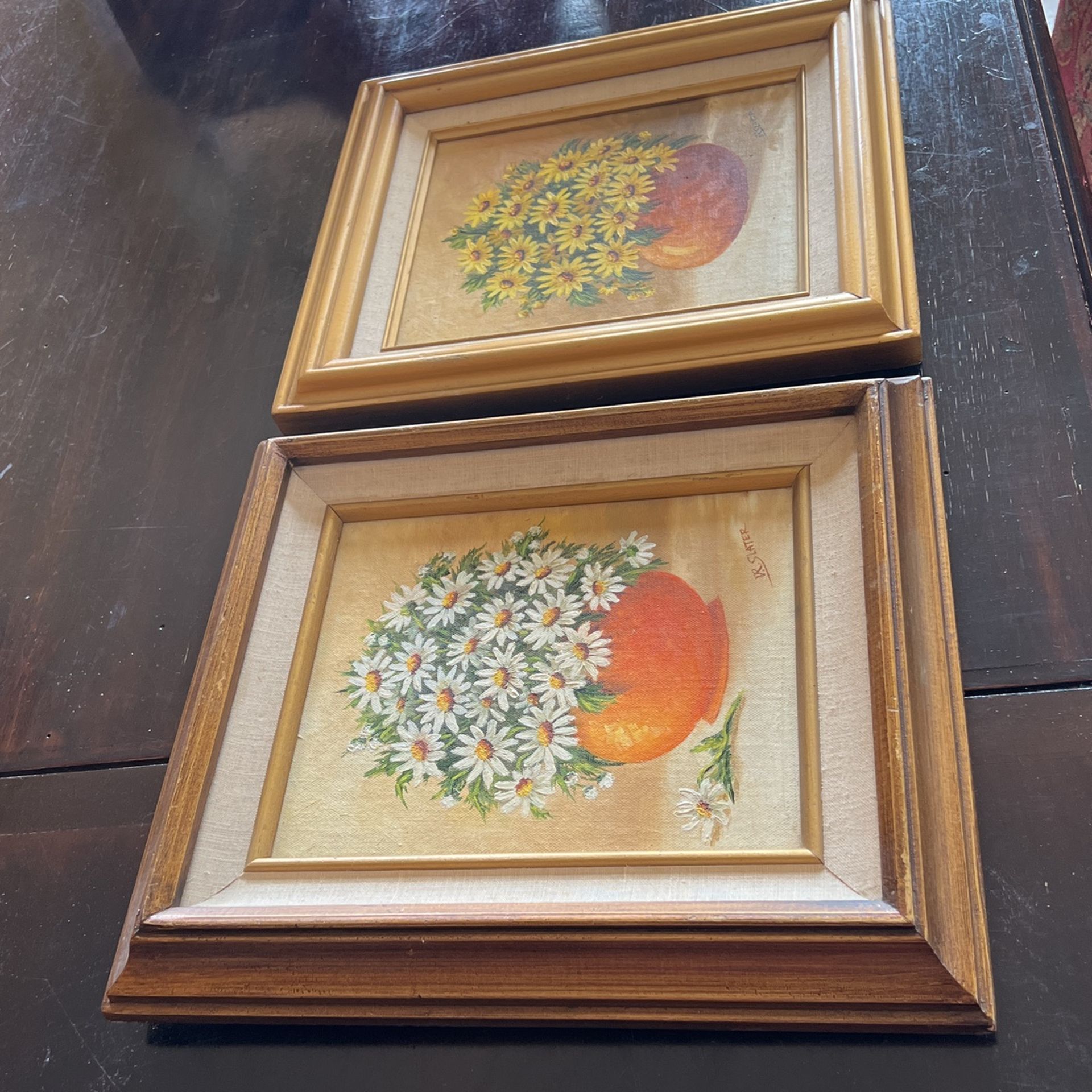 Vintage D R Slater original paintings in Wood built frames