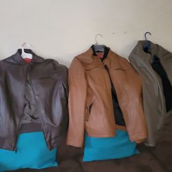 3 LEATHER JACKETS LIKE NEW 