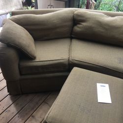 Woodcraft Howard Miller 3 Seat Sofa + Ottoman