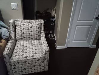 Patterned chair comfortable and cute