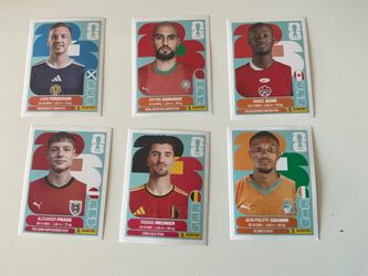 Panini FIFA World Cup 2026 Base Sticker Lot (6 Cards) - Ferguson, Amrabat, Koné, Prass, Meunier, Gbamin MINT