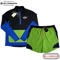 Nike Wild Run 1/2-Zip Running Top DA0223-010 Wild Run Running Shorts CZ9754-304
