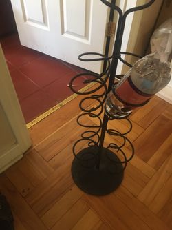 Black iron wine rack