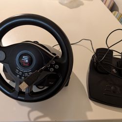 Gaming Steering Wheel + Pedals – Switch / PC / PS4
