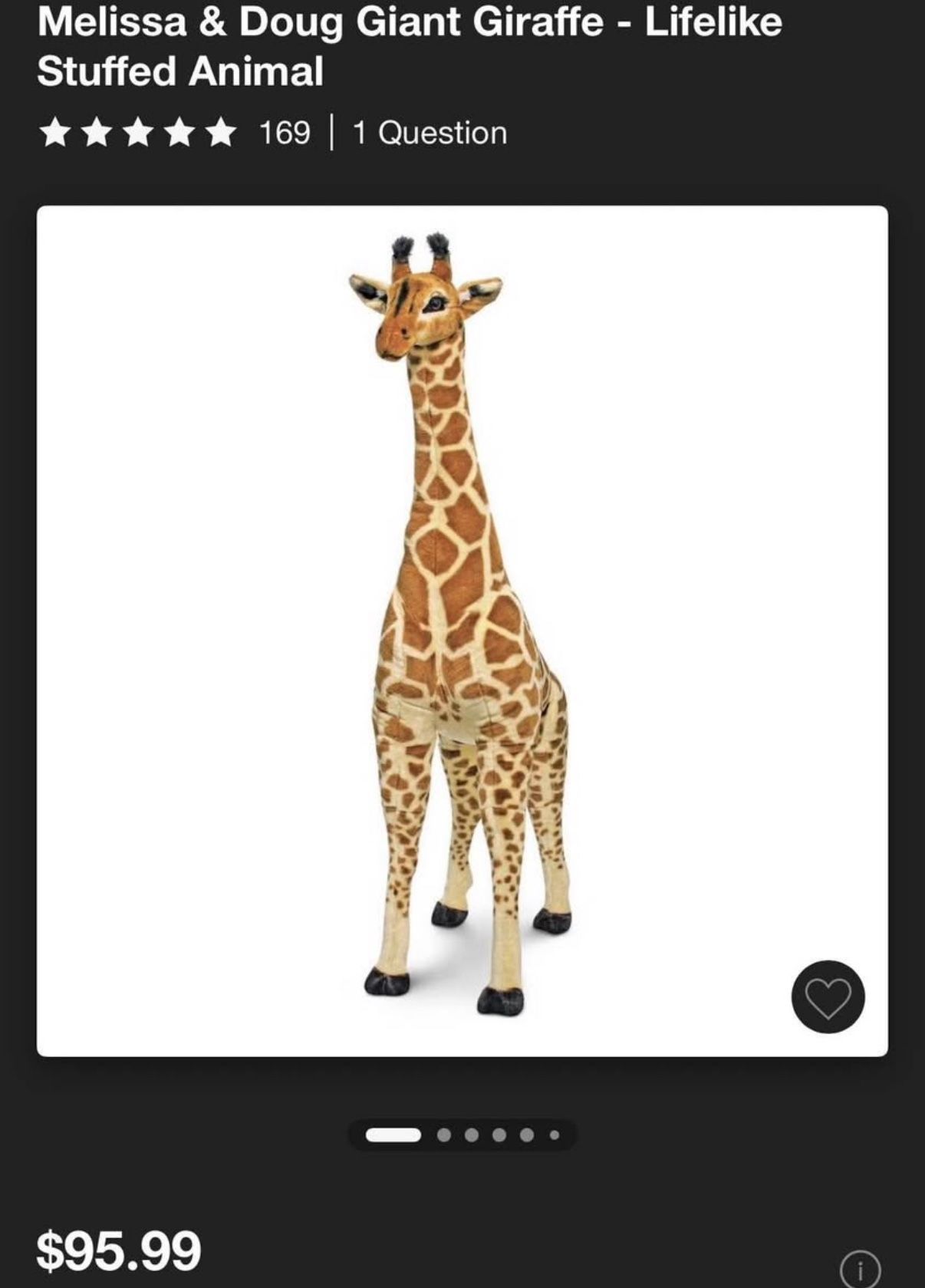 Brand New Melissa And Doug Life Like Giraffe